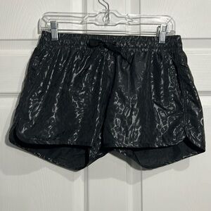 One More Rep Women’s Black Bomber Animal Print Shorts - Size Large